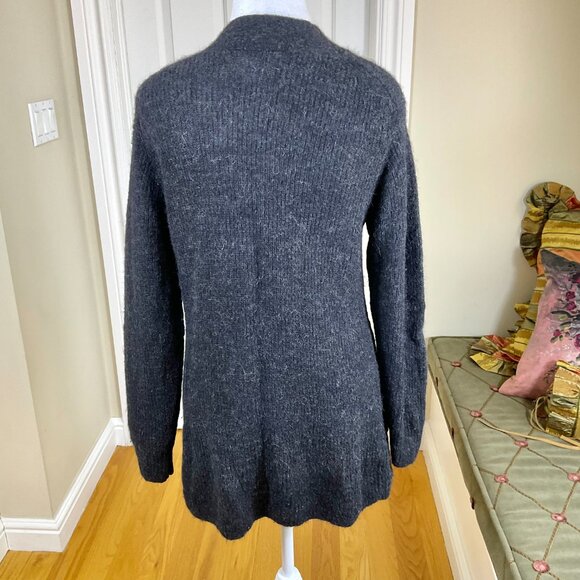 Everlane Sweater Cardigan Alpaca Wool Long Gray Patch Pockets (XS) - Picture 3 of 7